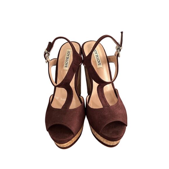 Joy in Love Brown Wedge Heels - Women’s Size 9 - Picture 1 of 4